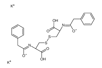 dipotassium,(2R)-3-[[2-carboxylato-2-[(2-phenylacetyl)amino]ethyl]disulfanyl]-2-[(2-phenylacetyl)amino]propanoate Structure