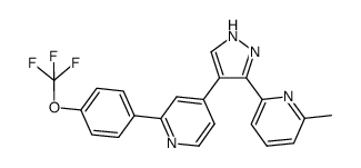 4-[3-(6-methylpyridin-2-yl)-1H-pyrazol-4-yl]-2-[4-(trifluoromethoxy)phenyl]pyridine Structure