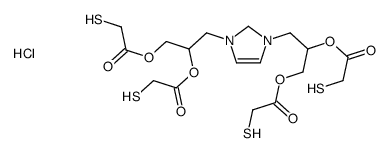[3-[3-[2,3-bis[(2-sulfanylacetyl)oxy]propyl]-1,2-dihydroimidazol-1-ium-1-yl]-2-(2-sulfanylacetyl)oxypropyl] 2-sulfanylacetate,chloride Structure