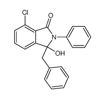 3-benzyl-7-chloro-3-hydroxy-2-phenyl-2,3-dihydro-isoindol-1-one结构式