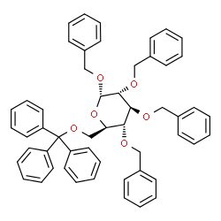 BENZYL 2,3,4-TRI-O-BENZYL-6-O-TRIPHENYLMETHYL-ALPHA-D-GLUCOPYRANOSIDE structure