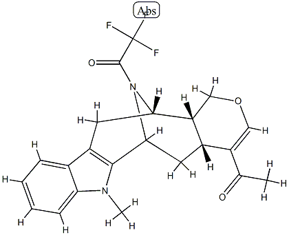 4-(Trifluoroacetyl)-4-demethylalstphyllan-19-one结构式