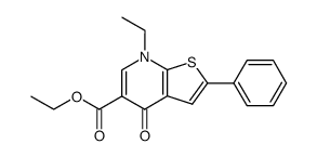 7-ethyl-4-oxo-2-phenyl-4,7-dihydro-thieno[2,3-b]pyridine-5-carboxylic acid ethyl ester Structure