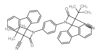 Spiro(azetidine-2,9-(9H)fluorene)-3-carbonitrile, 1,1-(1,4-phenylene)bis(3-(1,1-dimethylethyl)-4-oxo- Structure