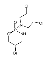 (5t-bromo-2-oxo-2λ5-[1,3,2]oxazaphosphinan-2r-yl)-bis-(2-chloro-ethyl)-amine结构式