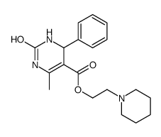 1,2,3,4-Tetrahydro-6-methyl-2-oxo-4-phenyl-5-pyrimidinecarboxylic acid 2-(piperidino)ethyl ester Structure