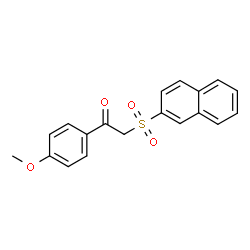 1-(4-methoxyphenyl)-2-(naphthalen-2-ylsulfonyl)ethanone结构式