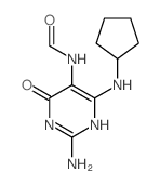 Formamide,N-[2-amino-4-(cyclopentylamino)-1,6-dihydro-6-oxo-5-pyrimidinyl]- Structure