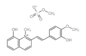 2-[(E)-2-(4-hydroxy-3-methoxy-phenyl)ethenyl]-1-methyl-quinolin-8-ol; sulfooxymethane结构式