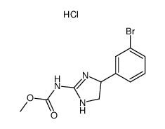 [4-(3-Bromo-phenyl)-4,5-dihydro-1H-imidazol-2-yl]-carbamic acid methyl ester; hydrochloride Structure