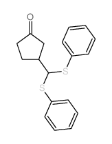 Cyclopentanone,3-[bis(phenylthio)methyl]- Structure