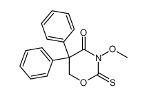 3-methoxy-5,5-diphenyl-2-thioxo-[1,3]oxazinan-4-one结构式