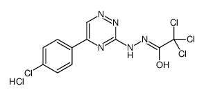 [5-(4-chlorophenyl)-1,2,4-triazin-3-yl]-[(2,2,2-trichloroacetyl)amino]azanium,chloride Structure
