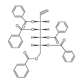 1,2,3,4,5-penta-O-benzoyl-D-mannonic acid nitrile结构式