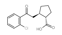 trans-2-[2-(2-chlorophenyl)-2-oxoethyl]cyclopentane-1-carboxylic acid structure