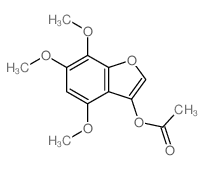 3-Benzofuranol,4,6,7-trimethoxy-, 3-acetate结构式