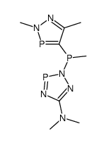 2-(2.5-Dimethyl-1.2.3λ3-diazaphosphol-4-yl-methyl-phosphino)-5-dimethylamino-1.2.4.3λ3-triazaphosphol结构式