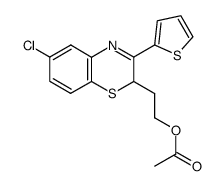 6-chloro-3-(2-thienyl)-2H-1,4-benzothiazine-ethanol acetate结构式
