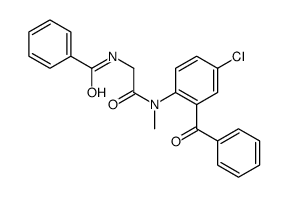 N-[2-(2-benzoyl-4-chloro-N-methylanilino)-2-oxoethyl]benzamide Structure