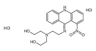 1-nitro-9-(2-dihydroxyethylaminoethylamino)acridine结构式