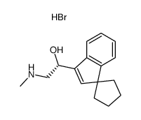(R)-α-[(Methylamino)methyl]spiro[cyclopentane-1,1'-[1H]indene]-3'-methanol结构式
