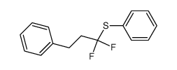 1,1-difluoro-3-phenylpropyl phenyl sulfide Structure