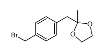 2-[[4-(bromomethyl)phenyl]methyl]-2-methyl-1,3-dioxolane Structure