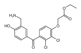 ethyl 2-[4-[3-(aminomethyl)-4-hydroxybenzoyl]-2,3-dichlorophenoxy]acetate Structure