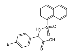 2-(4-bromophenyl)-2-(naphthalene-1-sulfonamido)acetic acid结构式