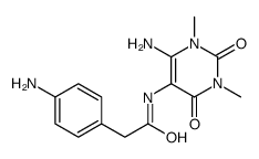 Benzeneacetamide,4-amino-N-(6-amino-1,2,3,4-tetrahydro-1,3-dimethyl-2,4-dioxo-5-pyrimidinyl)-结构式