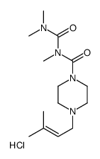 N-(dimethylcarbamoyl)-N-methyl-4-(3-methylbut-2-enyl)piperazine-1-carboxamide,hydrochloride结构式