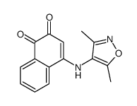 4-[(3,5-dimethyl-1,2-oxazol-4-yl)amino]naphthalene-1,2-dione结构式