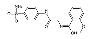 2-methoxy-N-[(4-sulfamoylphenyl)carbamoylmethyl]benzamide structure