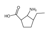 (1R,2S,3R)-2-amino-3-ethylcyclopentane-1-carboxylic acid Structure