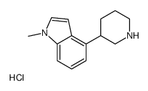 1-Methyl-4-(3-piperidinyl)-1H-indole monohydrochloride Structure