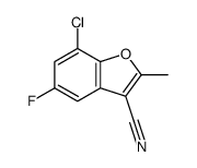 7-chloro-5-fluoro-2-methyl-1-benzofuran-3-carbonitrile Structure