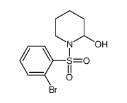 1-(2-bromophenyl)sulfonylpiperidin-2-ol Structure