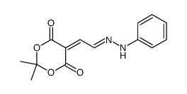 5-(1,2-diaza-1-phenylbutadien-4-ylidene)-2,2-dimethyl-1,3-dioxan-4,6-dione Structure