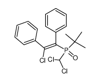 tert-Butyl(2-chlor-1,2-diphenylethenyl)(dichlormethyl)phosphanoxid Structure