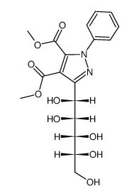 dimethyl 3-(D-manno-pentitol-1-yl)-1-phenylpyrazole-4,5-dicarboxylate Structure