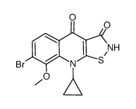 7-bromo-9-cyclopropyl-8-methoxy-9H-isothiazolo[5,4-b]quinoline-3,4-dione结构式
