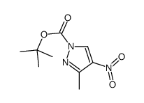 3-Methyl-4-nitro-pyrazole-1-carboxylic acid tert-butyl ester Structure