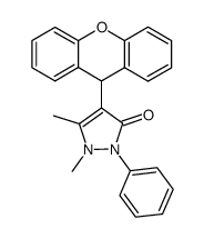 4-(Xanthen-9-yl)-1,2-dihydro-1,5-dimethyl-2-phenyl-3H-pyrazol-3-on结构式