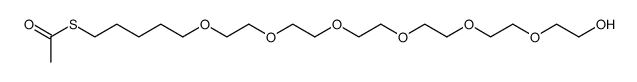 S-(23-hydroxy-6,9,12,15,18,21-hexaoxatricos-1-yl)ethane-thioate结构式