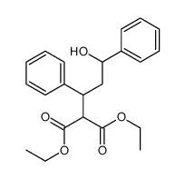 diethyl 2-(3-hydroxy-1,3-diphenylpropyl)propanedioate Structure