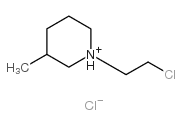 1-(2-chloroethyl)-3-methylpiperidinium chloride结构式
