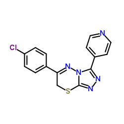 6-(4-Chlorophenyl)-3-(4-pyridinyl)-7H-[1,2,4]triazolo[3,4-b][1,3,4]thiadiazine结构式