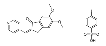 2,3-dihydro-5,6-dimethoxy-2-((pyridin-4-yl)methylene)inden-1-one p-toluenesulfonic acid salt结构式