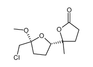 cis-2-(5-chloromethyl-5-methoxytetrahydrofuran-2-yl)-2-methyl-5-oxotetrahydrofuran Structure