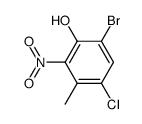 6-bromo-4-chloro-3-methyl-2-nitro-phenol结构式